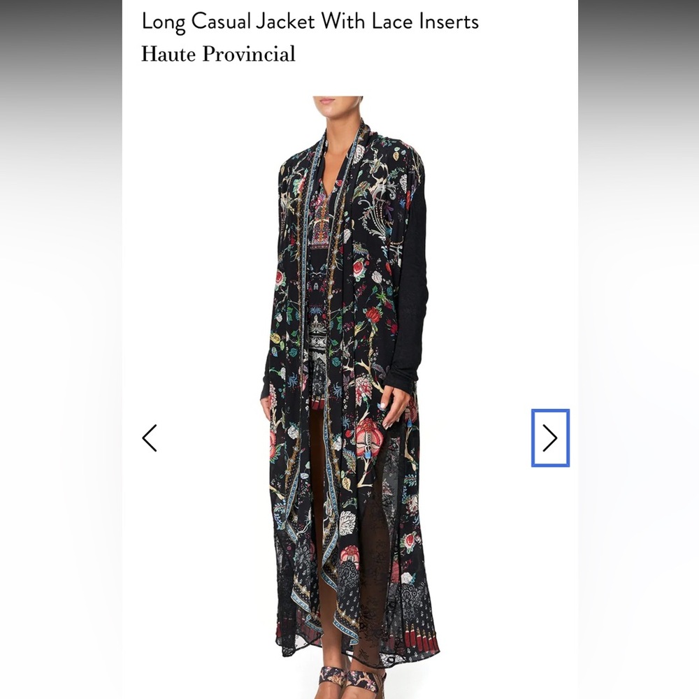 Long Casual Jacket With Lace Inserts
Haute Provincial size Small